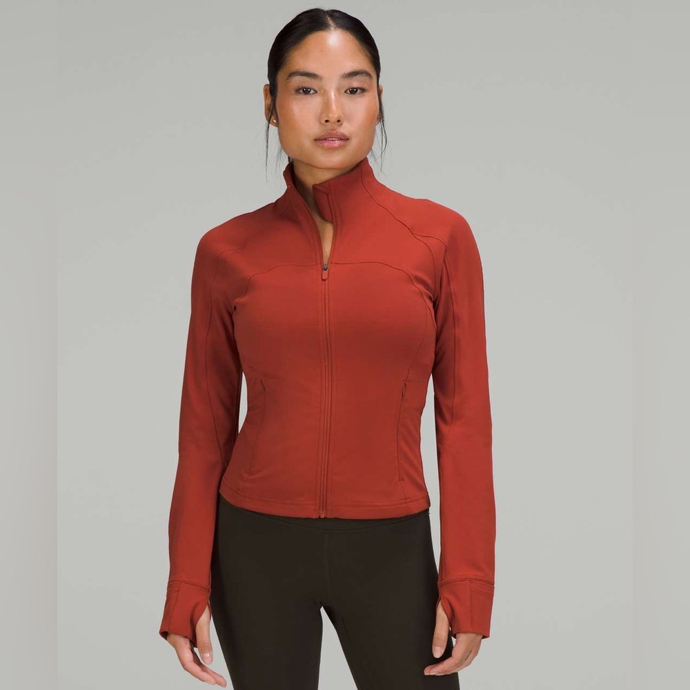 🌶️RARE Lululemon🌶️Sz 6 Define Cropped Jacket Nulu Cayenne Ribbed Workout Zip Up